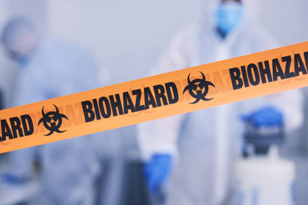 Professional Biohazard Cleanup technician working in Cornish, UT